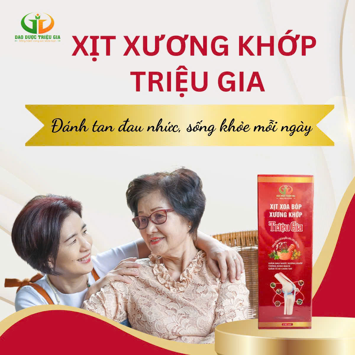 Xịt xoa bóp xương khớp Triệu Gia – chai 100ml