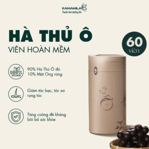 Hà thủ ô đỏ viên hoàn mềm Kamamila hỗ trợ giảm rụng tóc, tăng cường nội tiết tố, làm đẹp da-Hộp 500gr(60 viên)