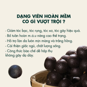 Hà thủ ô đỏ viên hoàn mềm Kamamila hỗ trợ giảm rụng tóc, tăng cường nội tiết tố, làm đẹp da-Hộp 500gr(60 viên)