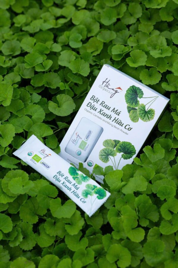 Bột Rau Má Đậu Xanh Hữu Cơ – Hằng Organic hộp 20 gói x 10gr