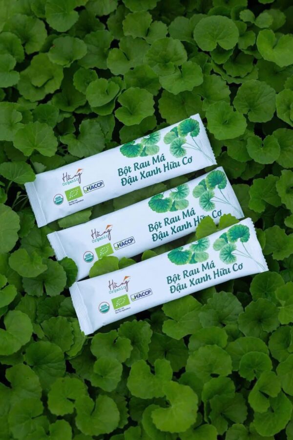 Bột Rau Má Đậu Xanh Hữu Cơ – Hằng Organic hộp 20 gói x 10gr