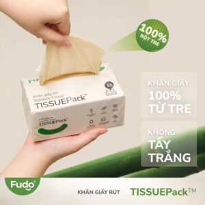 Khăn giấy khô FUDO – làm từ 100% sợi tre