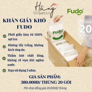 Khăn giấy khô FUDO – làm từ 100% sợi tre