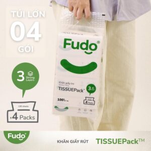 Khăn giấy khô FUDO – làm từ 100% sợi tre