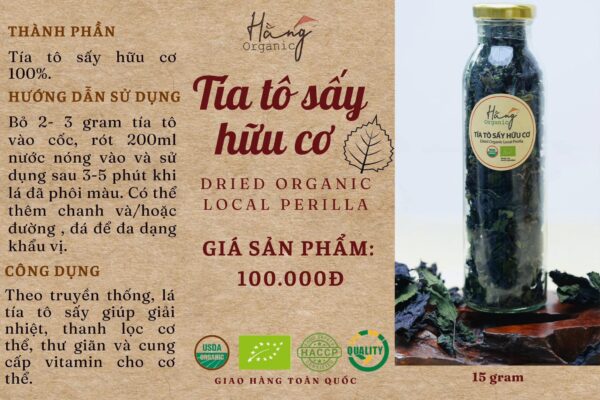 Tía tô sấy hữu cơ