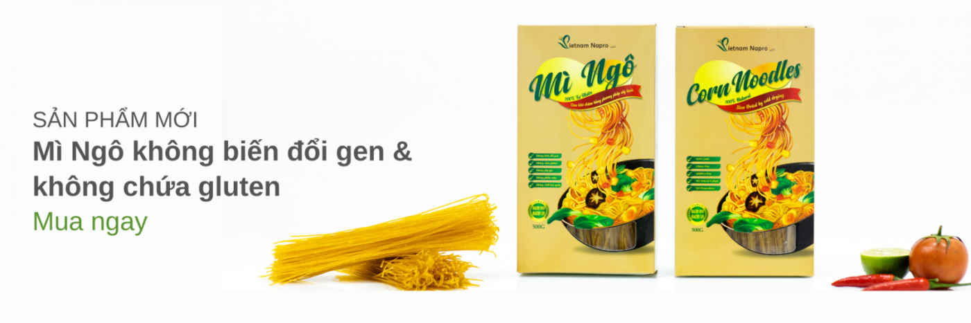 Mì Ngô Vietnam Napro không biến đổi gen và không chứa Gluten